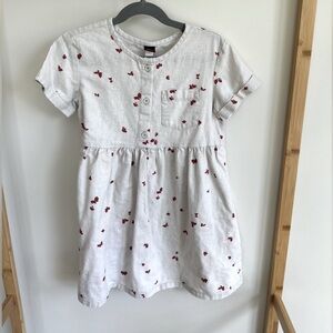 Tea collection 6T girls dress. Red butterflies flying on dress. Great condition!
